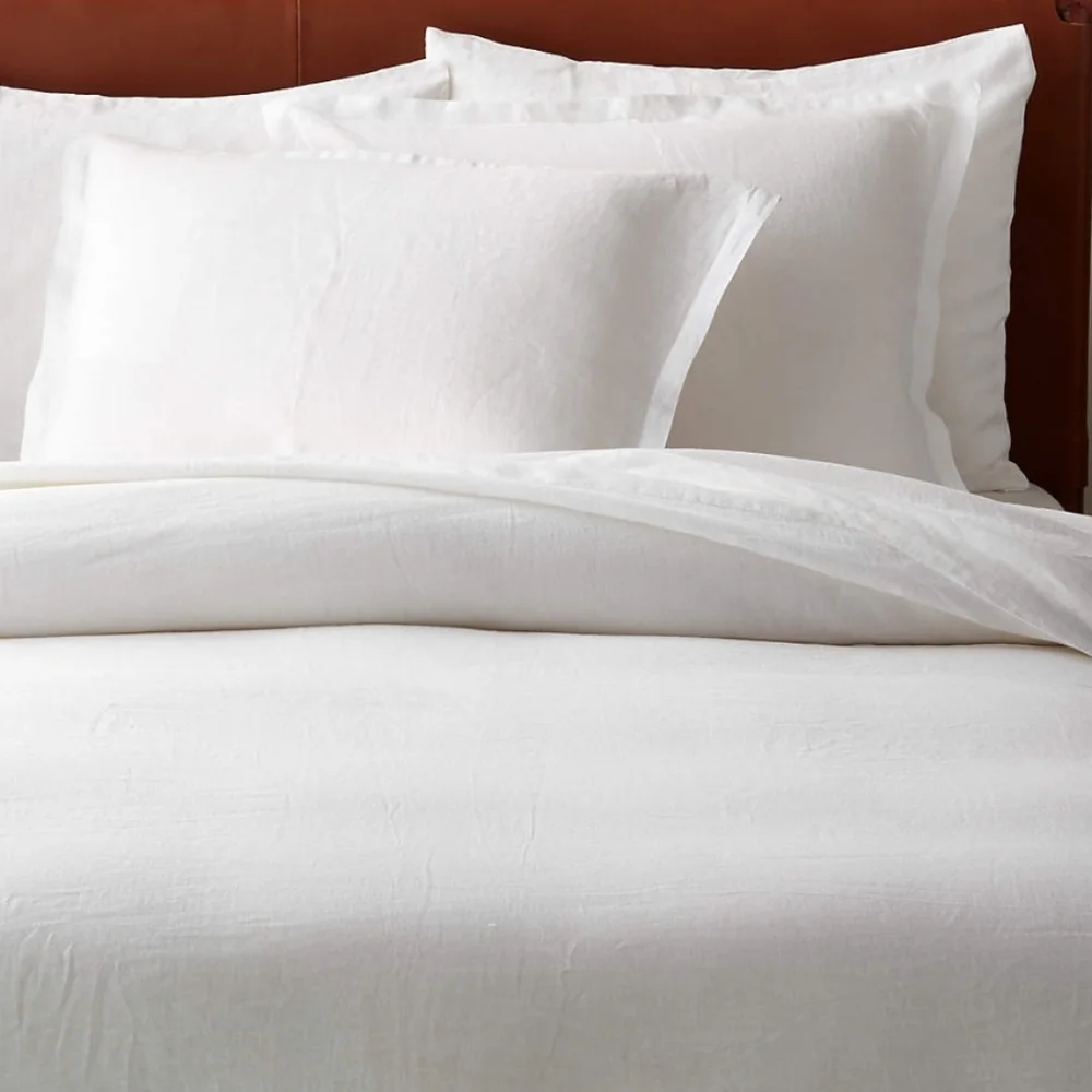 Exclusive Classic EUROPEAN FLAX™-Certified Linen White King Duvet,White,$319.00